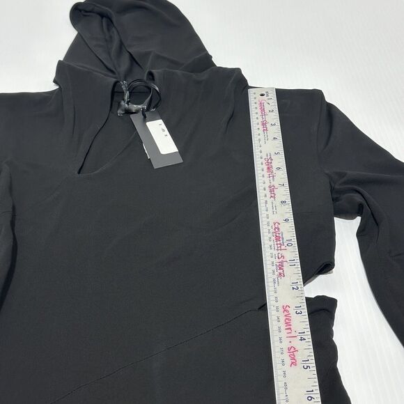 NWT Versace Runway Black Maxi Dress IT 38 US 2 Hooded Cut Out $3,475 - Picture 11 of 16
